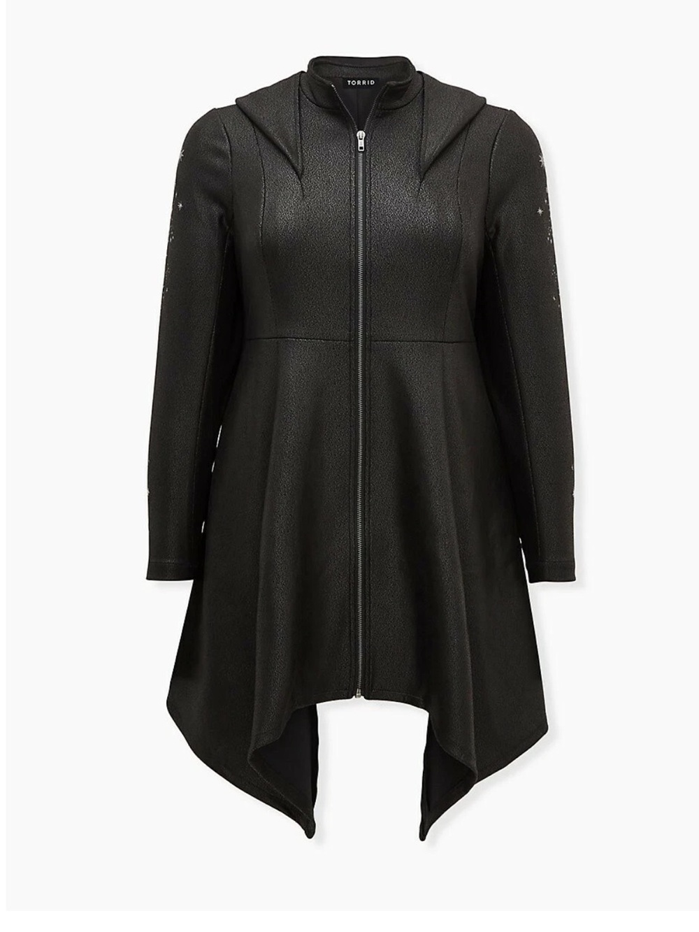 Torrid x Harry Potter ✨Faux Suede ✨ Black Embroidered Coat ✨ Size 1 (14/16) - Picture 15 of 17